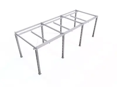 1 TONS SUSPENDED CRANE Low-poly 3D model