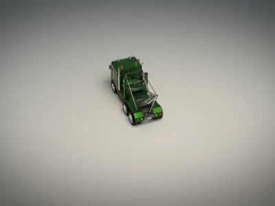 Low Poly Vintage Truck 04 Low-poly 3D model