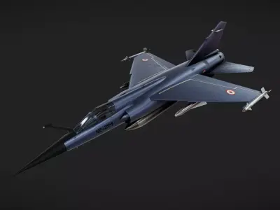 Mirage F1 Low-poly 3D model