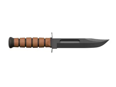 military combat knife 3D model purchase