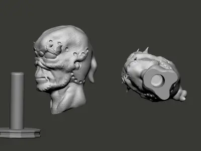   Alien head  3D print model