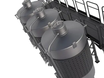 Steel Wine Tanks 3D model purchase
