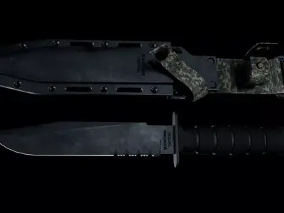 Knife Tactical Survival - Game Ready 4K PBR Low-poly 3D model