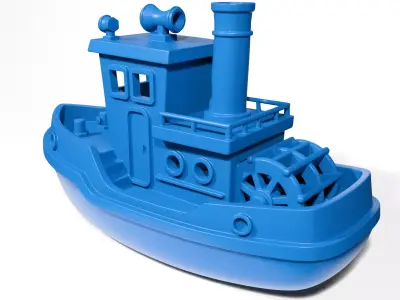 Toy steamboat 3D print model