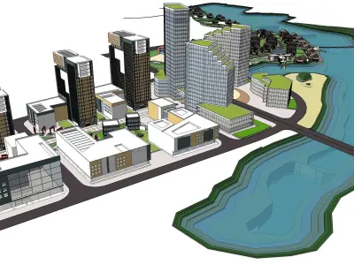 Sketchup Residential Complex W3 3D model