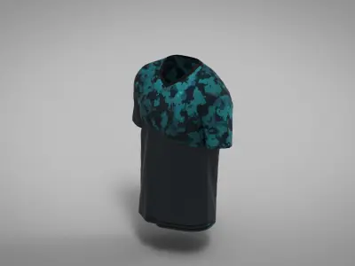 Military Outfit - T-shirt Low-poly 3D model get