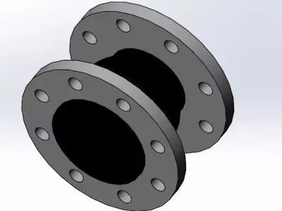 Rubber Flanged DN 80 compensators Free 3D model