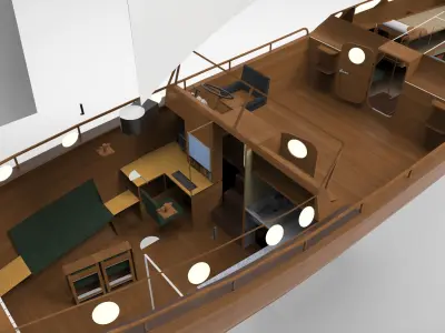 Sail Yacht 3D model