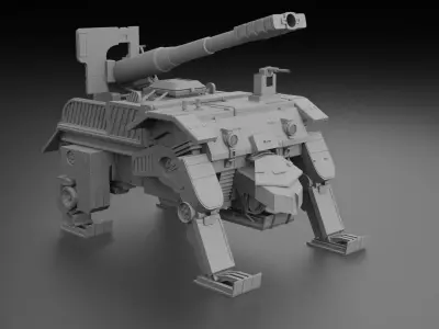 Robo-Tank 3D model star wars tank 3D model