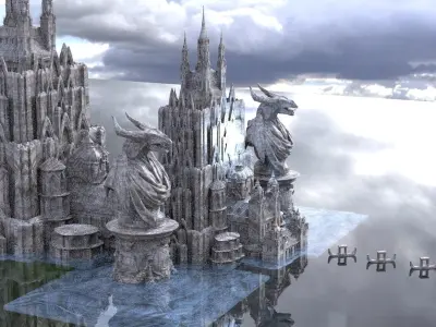 Temple of the Deep Cthulhu and Dagon extended Kit bash 3D model
