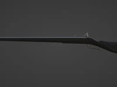 1597 Snaphaunce Long Rifle Low-poly 3D model