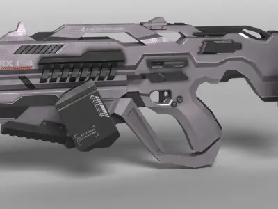 Sci Fi Plasma Rifle DRX F4 Low-poly 3D model