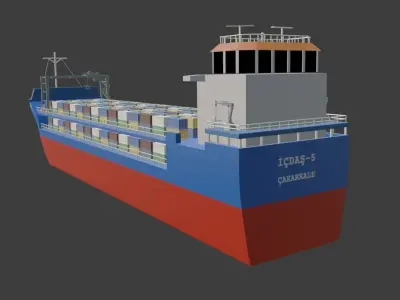 ICDAS-1 COMMERCIAL BUSINESS CONTAINER SHIP 3D model