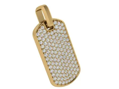 French Pave Military Pendant 4129 3D print model