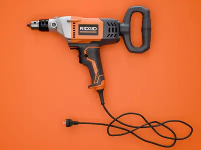 RIDGID 9 Amp Corded 12 in Spade Handle Mud Mixer Low-poly 3D model