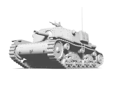 SemoventeM40 tank 3D model