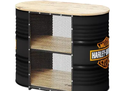 Barrel reception desk 3D model