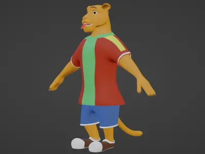 LION CARTOON 3D model purchase