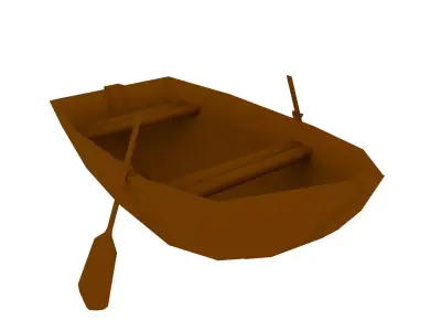 Low poly Boat 3d model Low-poly 3D model