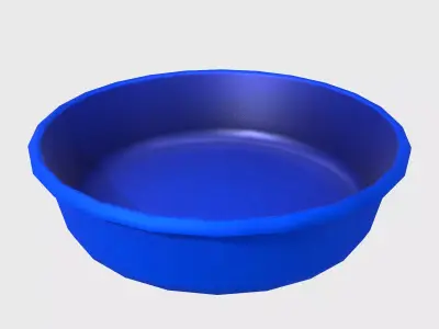 Plastic Tub Low Poly Low-poly 3D model