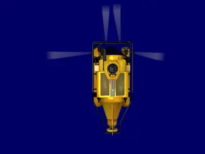 submersible exterior only Low-poly 3D model