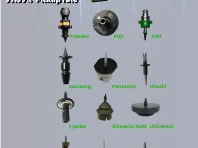 What is SMT gripper nozzle with component for PCB assembly 3D model