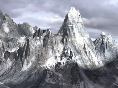 White witch Mountain 3   3D model