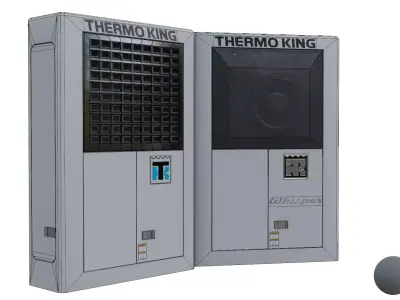 Thermo King Super II Refrigeration Unit Low-poly 3D model