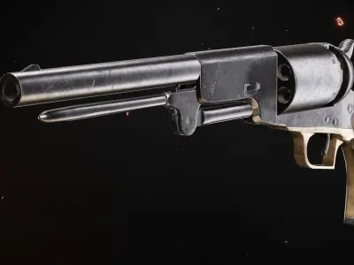 Colt Walker 1847 Low-poly 3D model