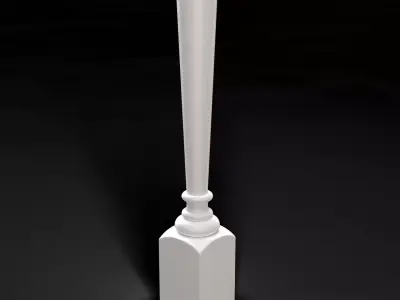Classic Turned Stair Baluster 3D model