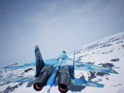 Jet Fighter SU-33D Flanker flight control simulation Low-poly 3D model