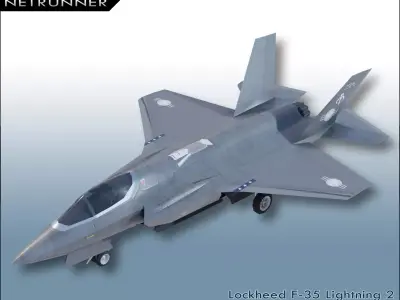 Lockheed Martin F-35 Lightning II Low-poly 3D model by netrunner75