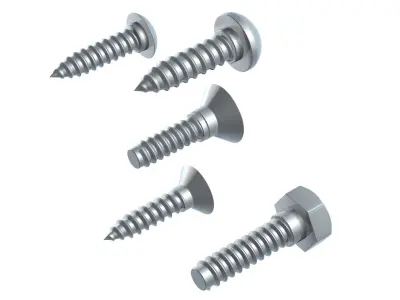 Screws set four 3D model