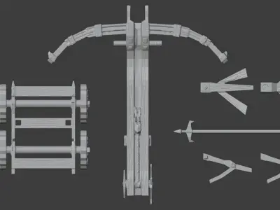 Ballista wheeled vehicle 3D print model