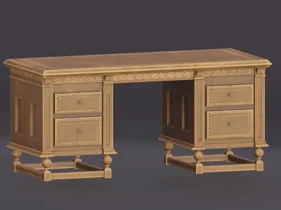 Stylized table Low-poly 3D model
