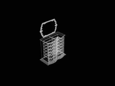 DRESSER ornate with mirror 3D model