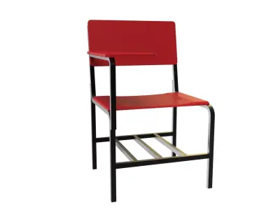 Free Classroom Chair 3D Model    School Furniture Free 3D model