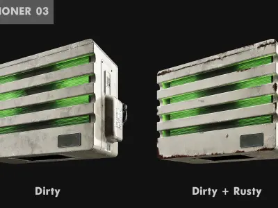 Sci-Fi air conditioner 03 3D model