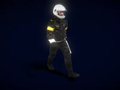 V5  Policeman Low-poly 3D model