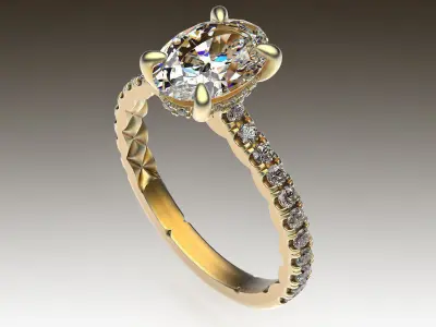 Ring Quilted 3D print model