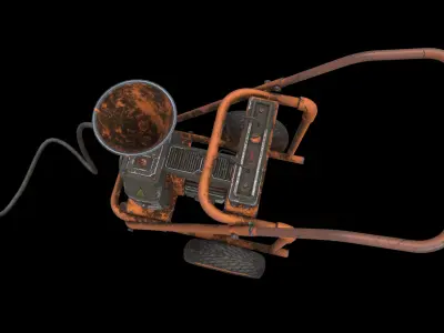 mobile compressor cart 3D model