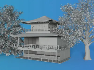 Japanese Kinkaku-ji temple  3D model