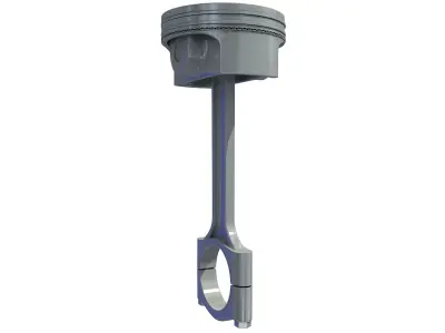 Piston engine 3D model by 3D-Horse