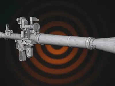 Military-Grade RPG Launcher Steel Vanguard 3D model