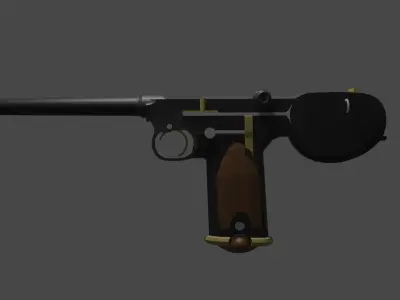 C93 Pistol -Rigged Low-poly 3D model
