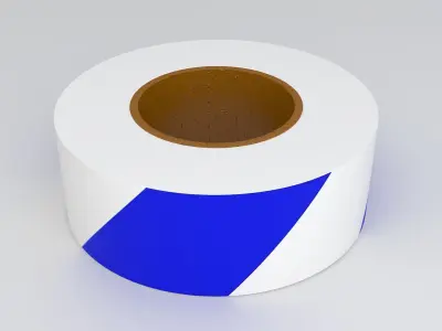 blue Barricade Tape 3D model