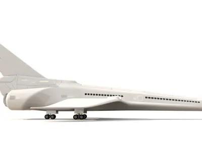 futuristic airline 3D model