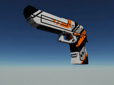 Desert Eagle Asimov Low-poly 3D model