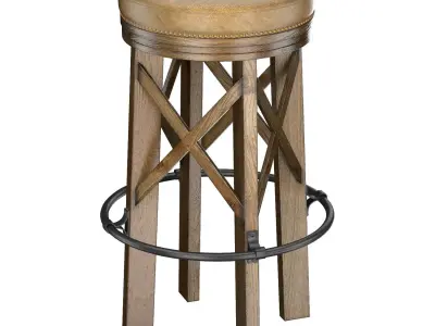 HUNTINGDON COLLECTION table and bar stool 3D model