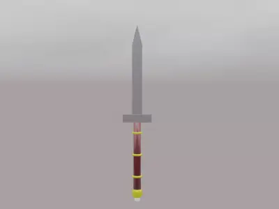 Sword Low-poly 3D model 40